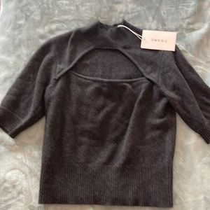 NWT Frame Cutout Turtleneck cashmere sweater